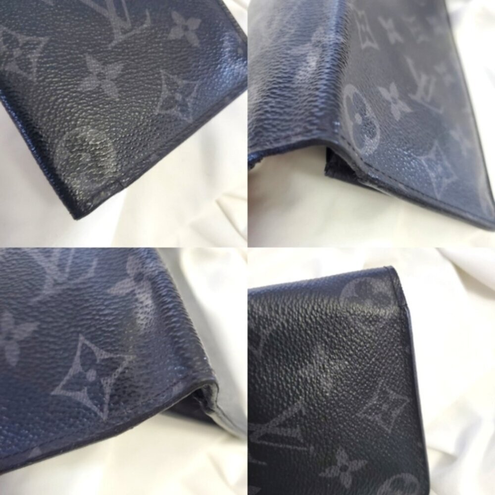 Louis Vuitton Monogram Eclipse Brazza Long Wallet Black France - Picture 4 of 11
